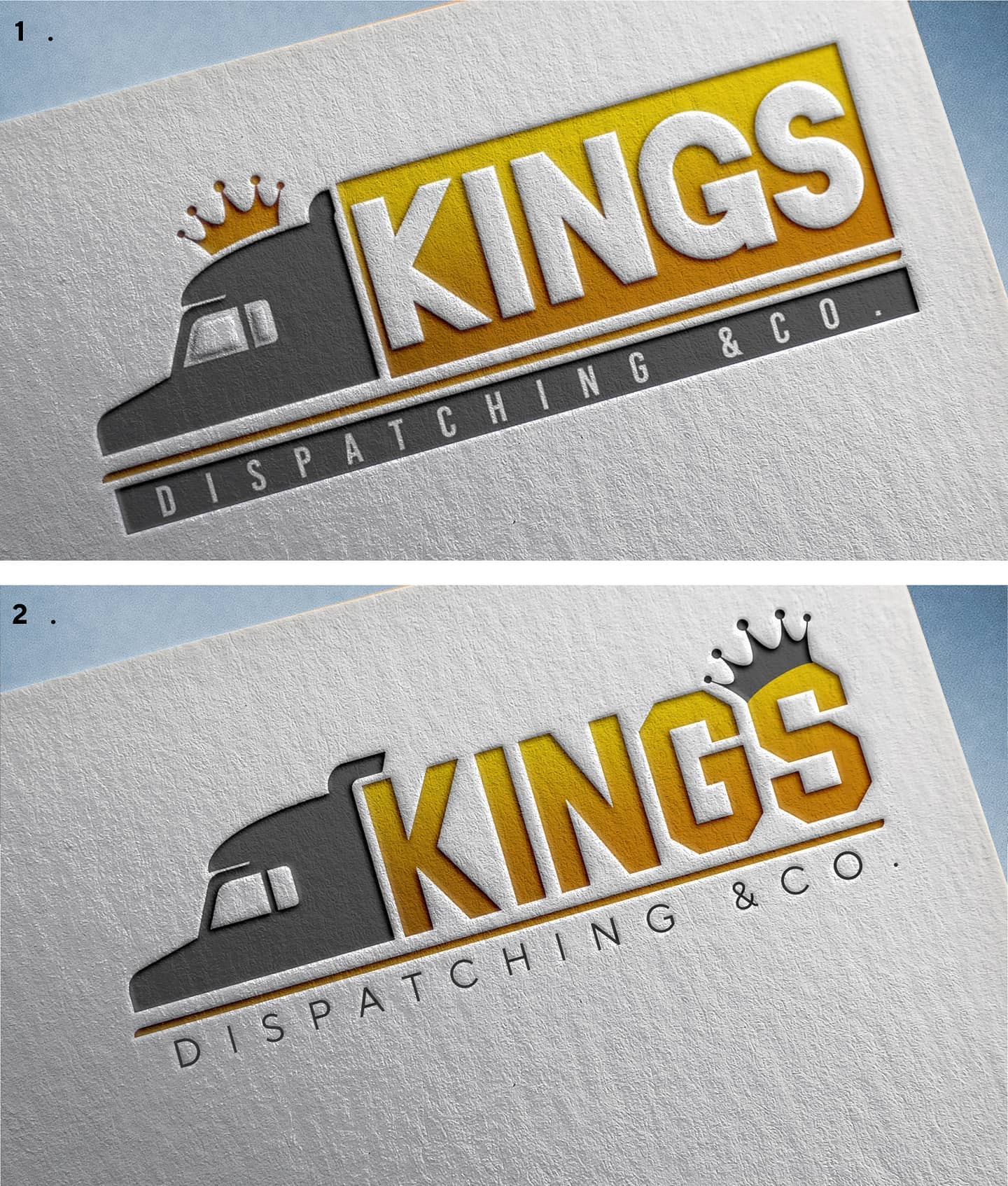 Kings Dispatching logo mockup